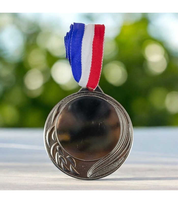 MEDALLA METALICA P/ GRABADO PLATA 7CM