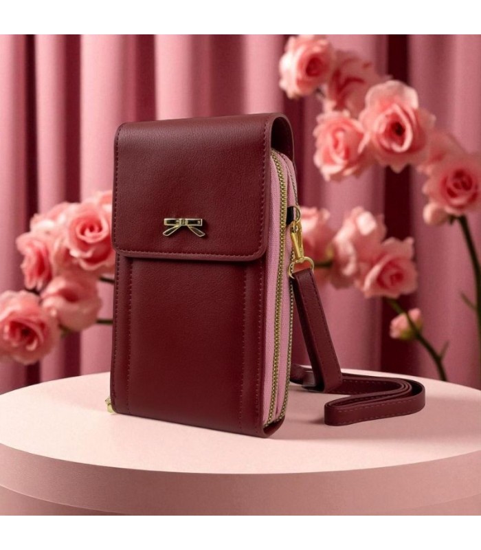 Cartera bandolera con visor 11x20cm