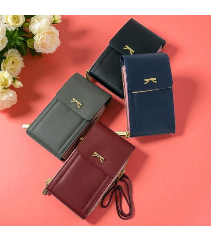 Cartera bandolera con visor 11x20cm