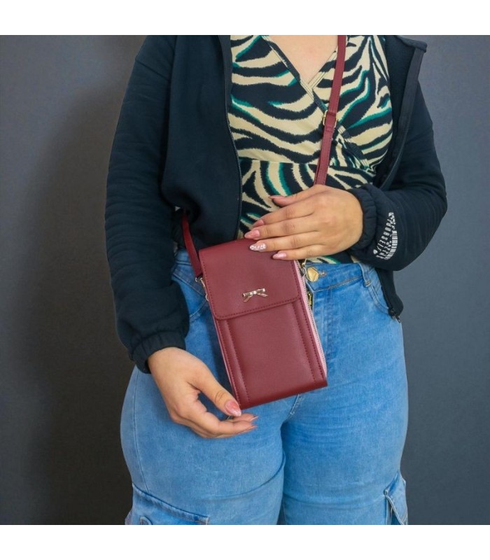 Cartera bandolera con visor 11x20cm