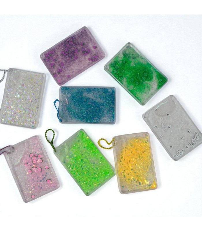 Llavero acrilico con liquido 9x6cm