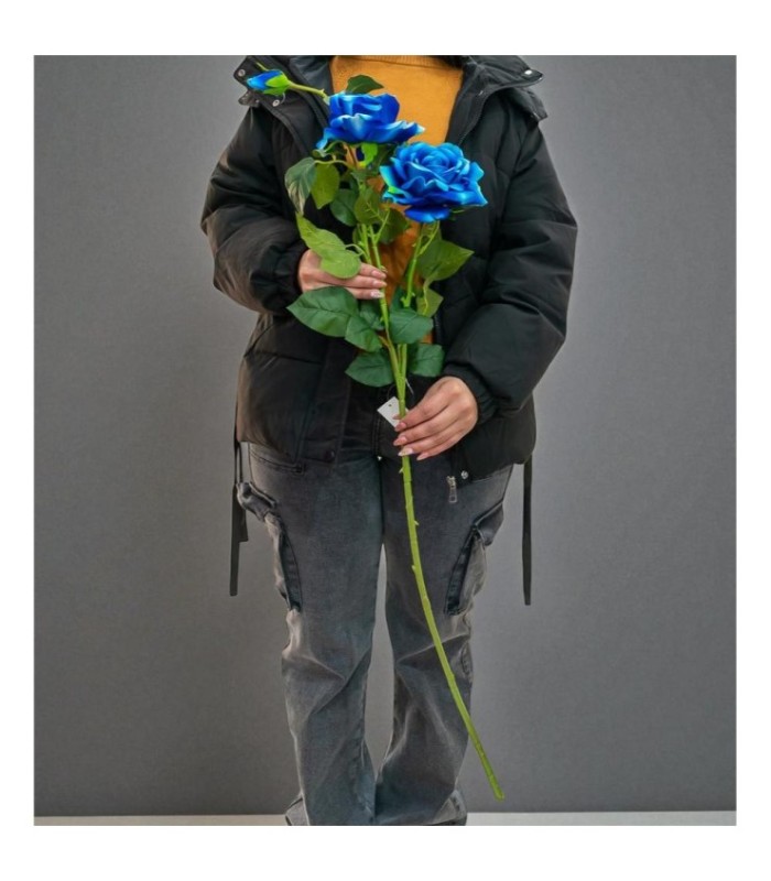 Flor  rosa 3 cabeza 107cm