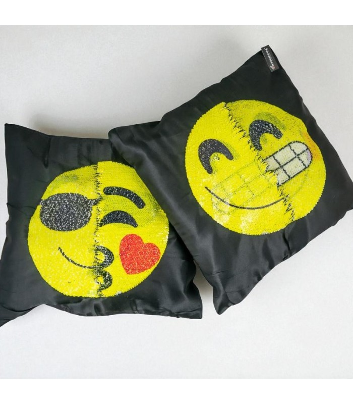 Funda emoticon con lentejuela EXPRESOL 40x40cm