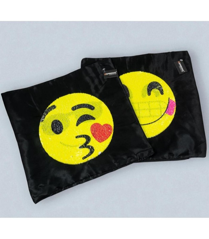 Funda emoticon con lentejuela EXPRESOL 40x40cm