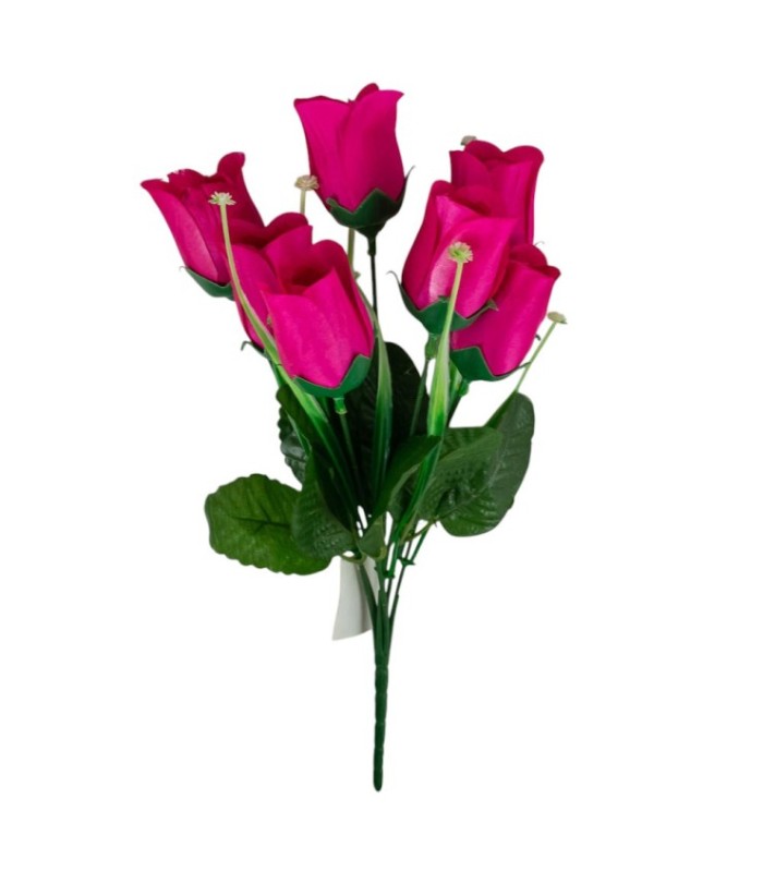 Flor rosa 7 cabeza 38cm