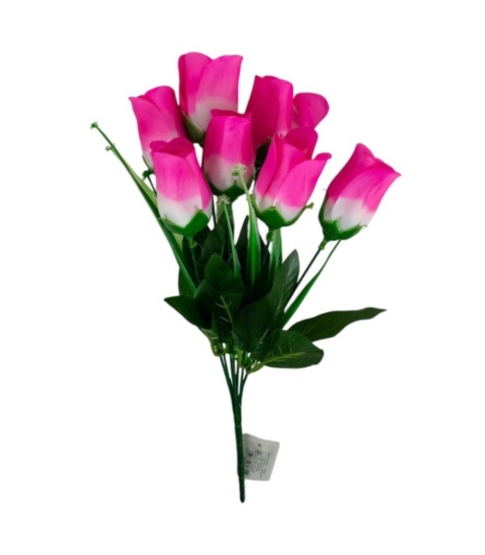 Flor rosa 7 cabeza 38cm