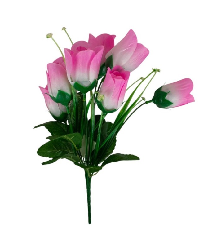 Flor rosa 7 cabeza 38cm