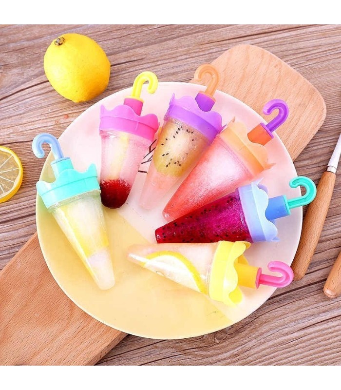 molde para helado forma de paraguas 6pc