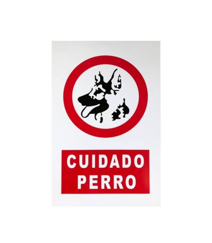Cartel cuidado perro 20x30cm