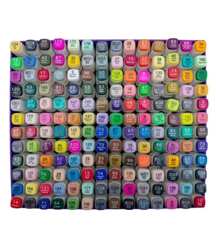 Marcador + pincel con caja MOBEE 168PC twin marker