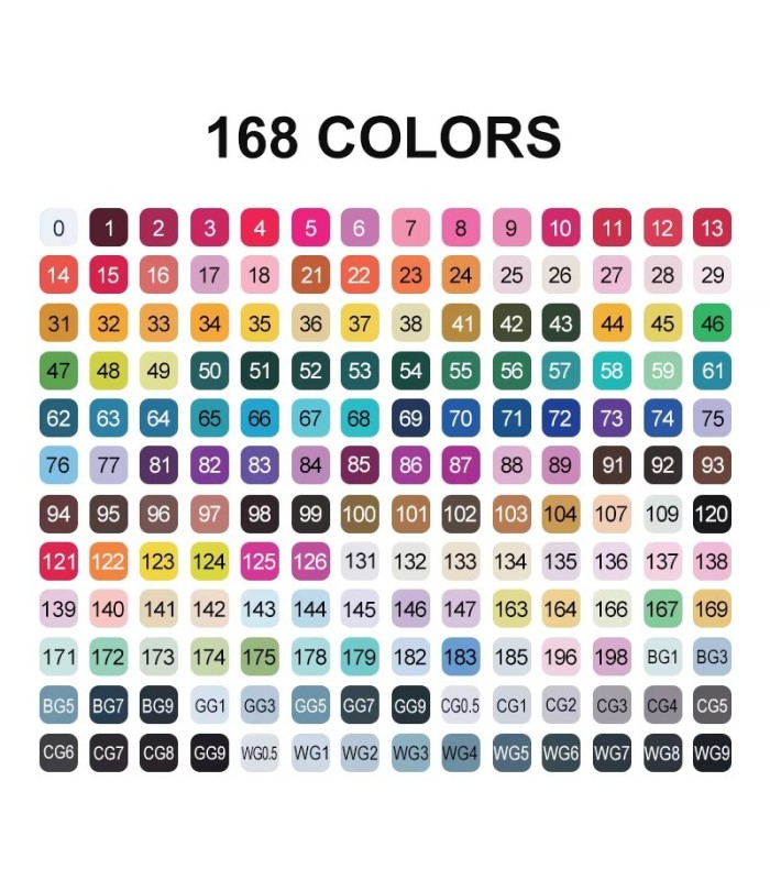 Marcador + pincel con caja MOBEE 168PC twin marker