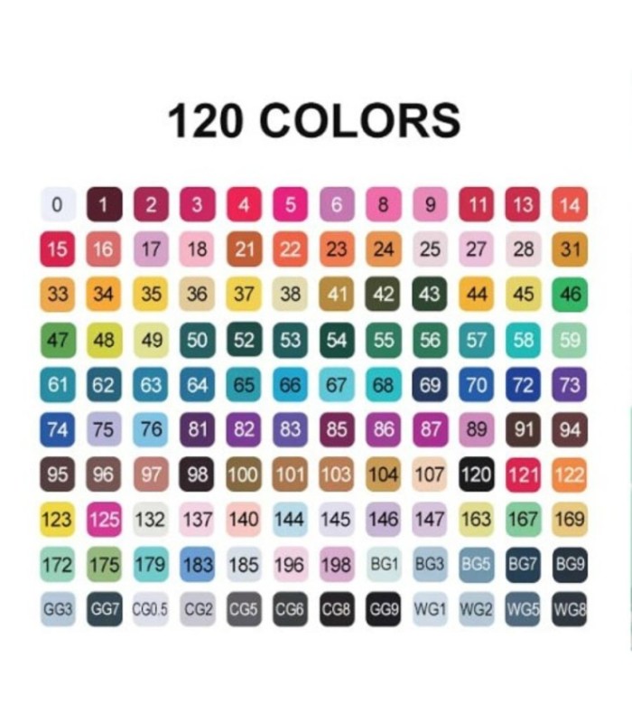 Marcador + pincel con caja MOBEE 120pc twin marker