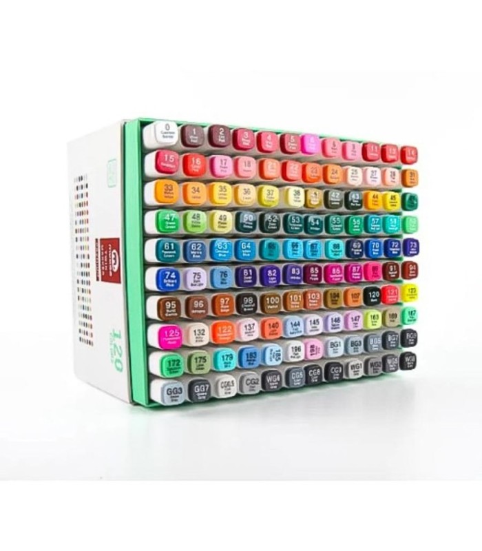 Marcador + pincel con caja MOBEE 120pc twin marker