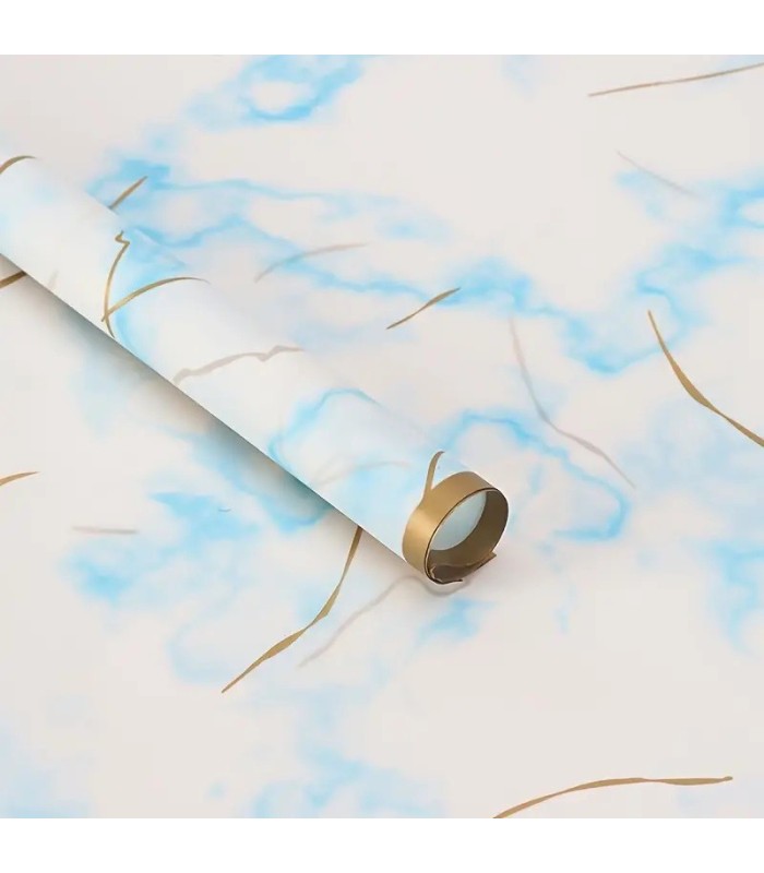 Papel coreano efecto mármol borde oro 58x58cm