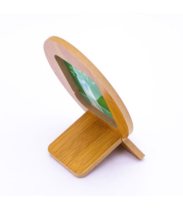 Espejo de madera redondo 20x15cm