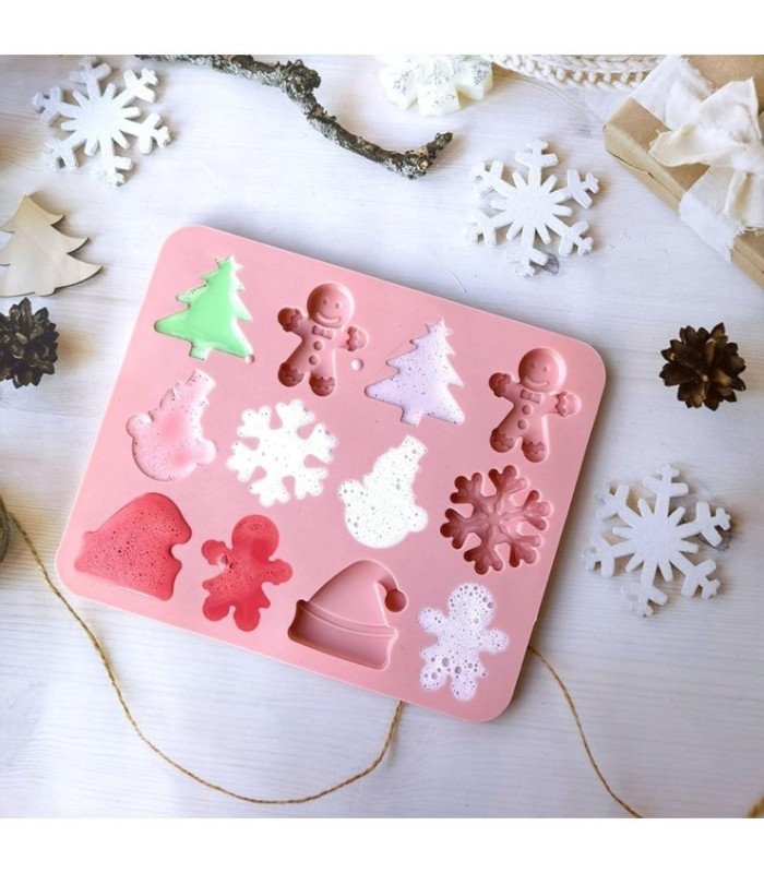 Molde de silicona diseño navideño 24x20cm