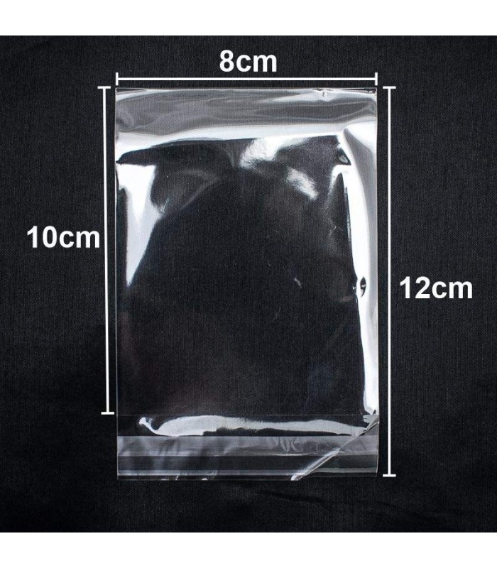 Bolsita OPP adhesiva 8x12cm 100 piezas