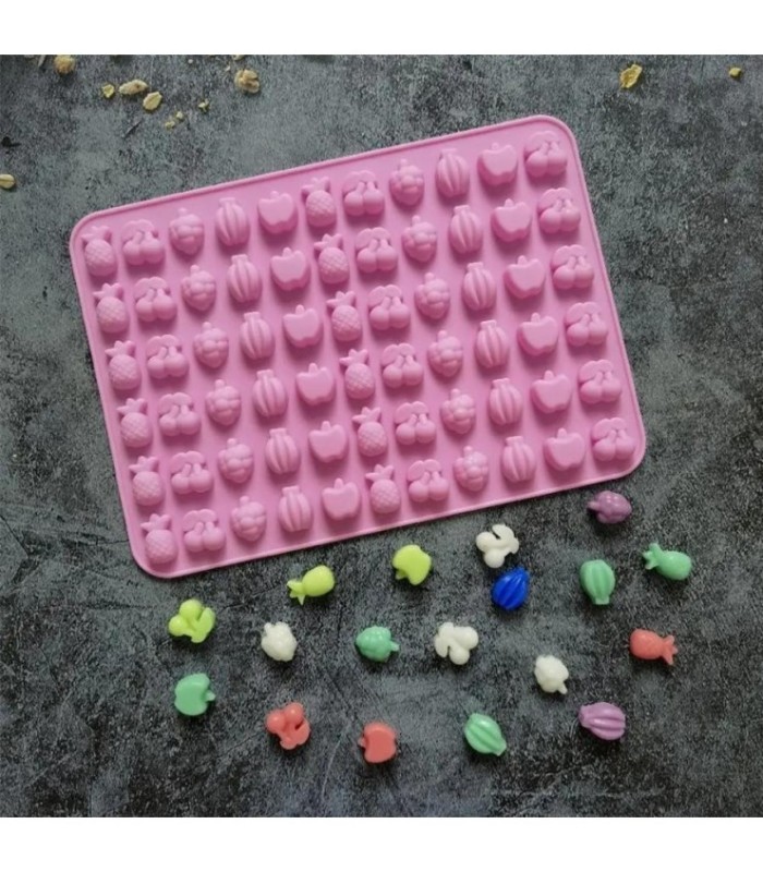 MOLDE SILICONA MINI FRUTA 20.7x15x1CM