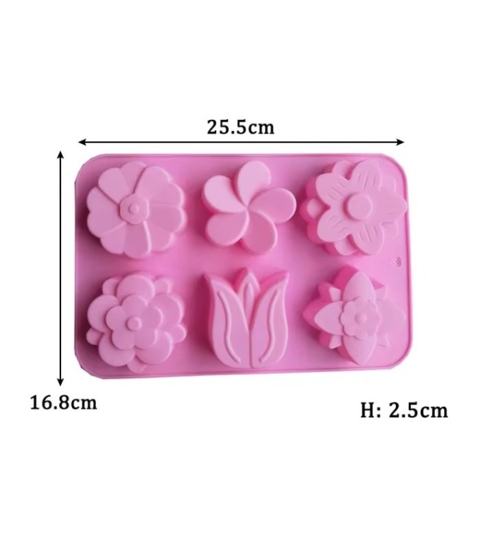 MOLDE SILICONA FLOR 25.5x17CM