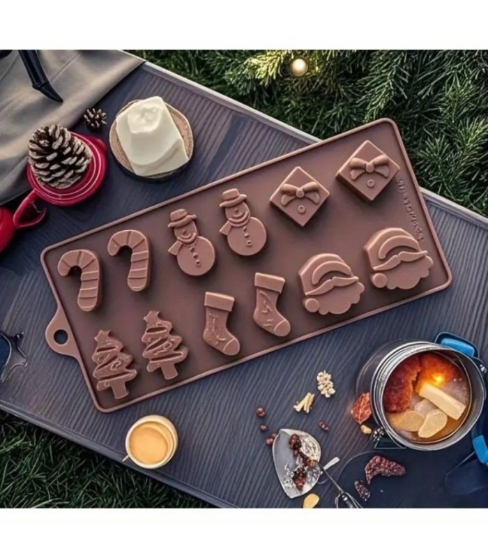 MOLDE DE SILICONA NAVIDEÑO 21x10.5CM