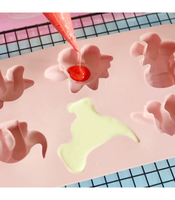 MOLDE SILICONA DINOSAURIO 27.5x15.8CM