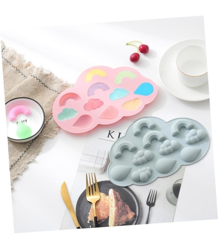 MOLDE DE SILICONA NUBE GOTA ARCOIRIS 22.2x14CM