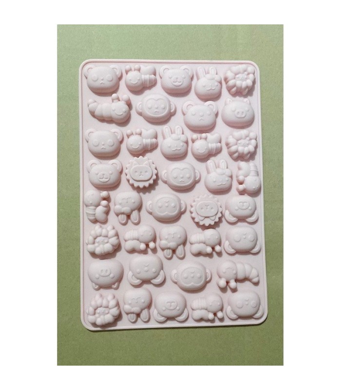 MOLDE DE SILICONA MINI ANIMALES 20.2x14CM