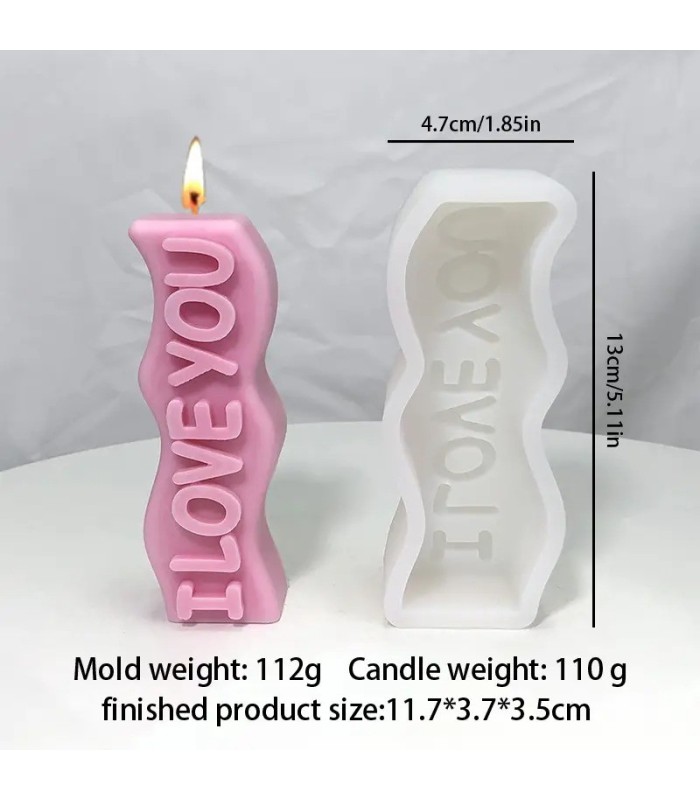 MS VELA ONDEADO I LOVE YOU 13x4CM