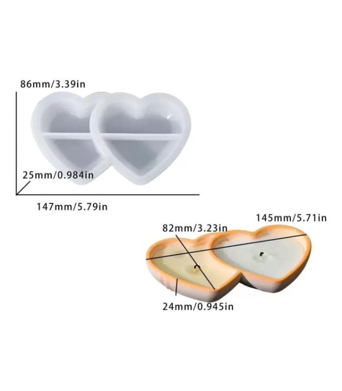 MS BANDEJA 2 CORAZON 15x9CM