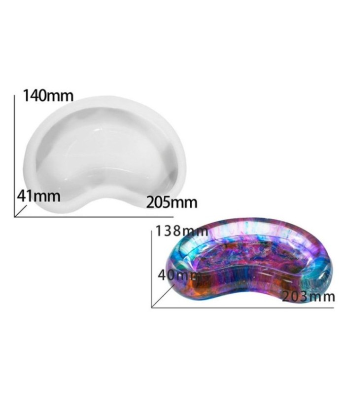 MS BANDEJA SEMICIRCULAR CURVO 21.5x12.5CM