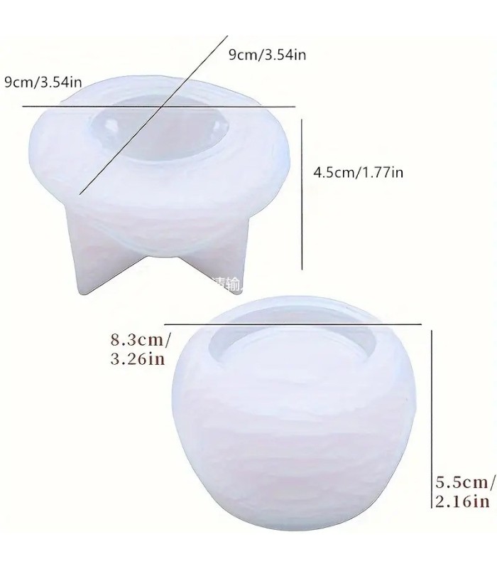 Molde silicona alhajero hongo 10x10cm