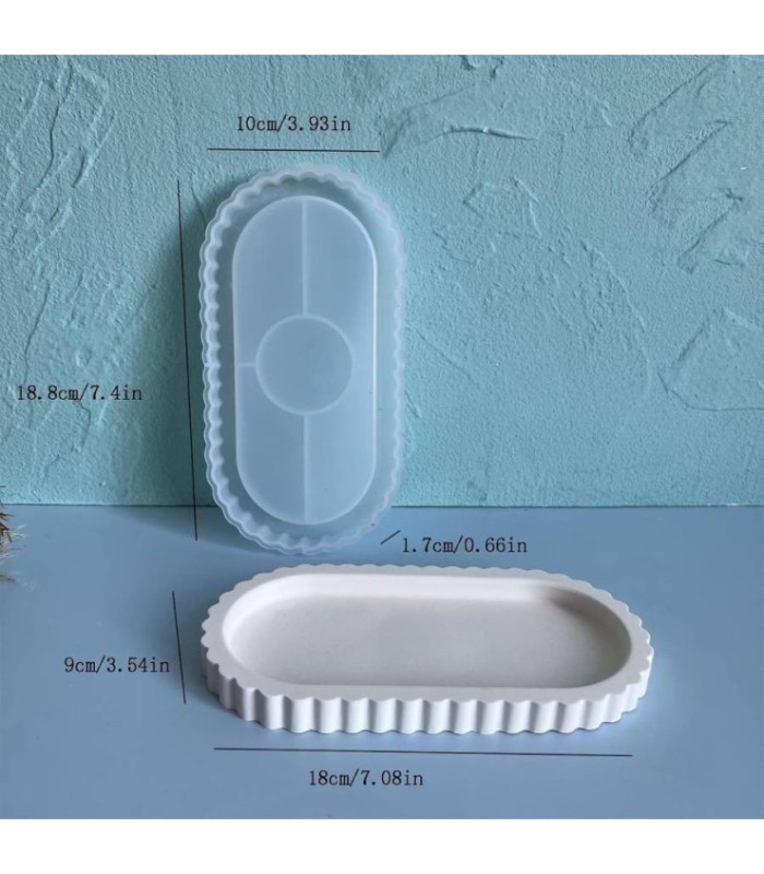 Molde silicona bandeja borde ondeado 18.8x10cm