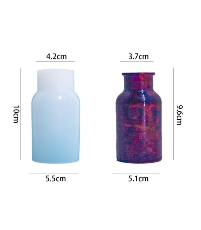 Molde silicona frasco botella 10x5.5cm