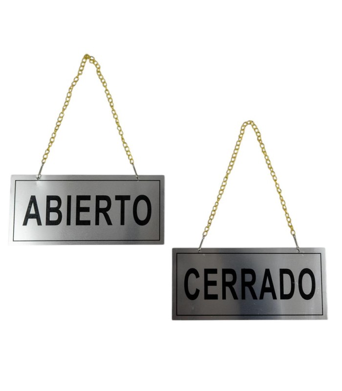 Cartel Abierto/Cerrado 20x9CM