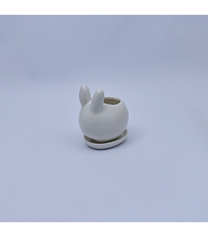 Maceta diseño conejo con base 12x8x11cm