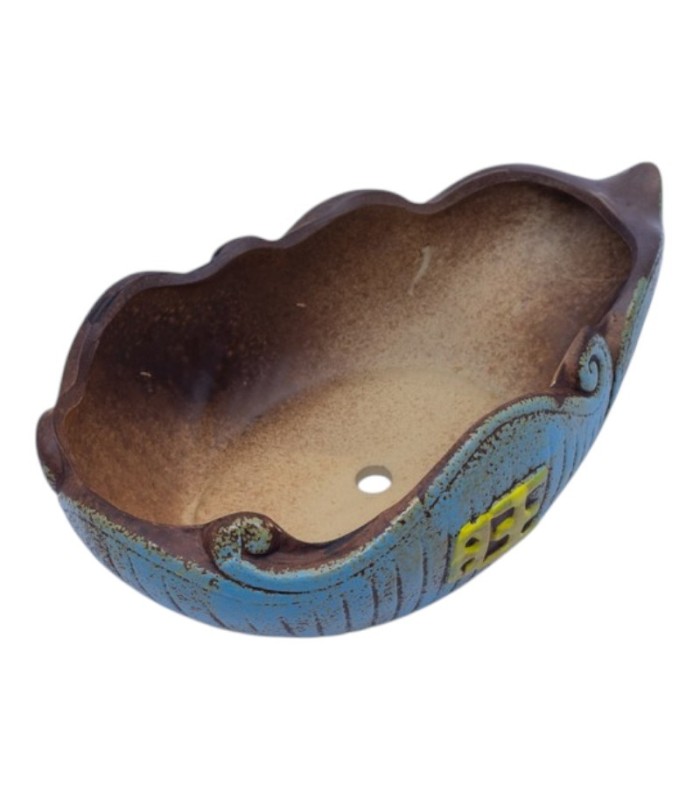 Maceta diseño ola de mar 32x15x10cm