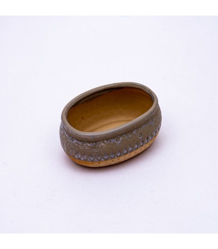 Maceta diseño ovalado 12x6cm