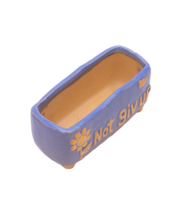 Maceta diseño not givup 12.5x4.5x6.5cm