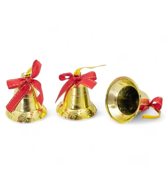 Adorno navideño mini campana 6 piezas