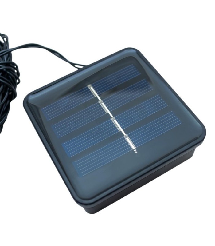 Luz navideño tira solar 5m gota amarillo 20L