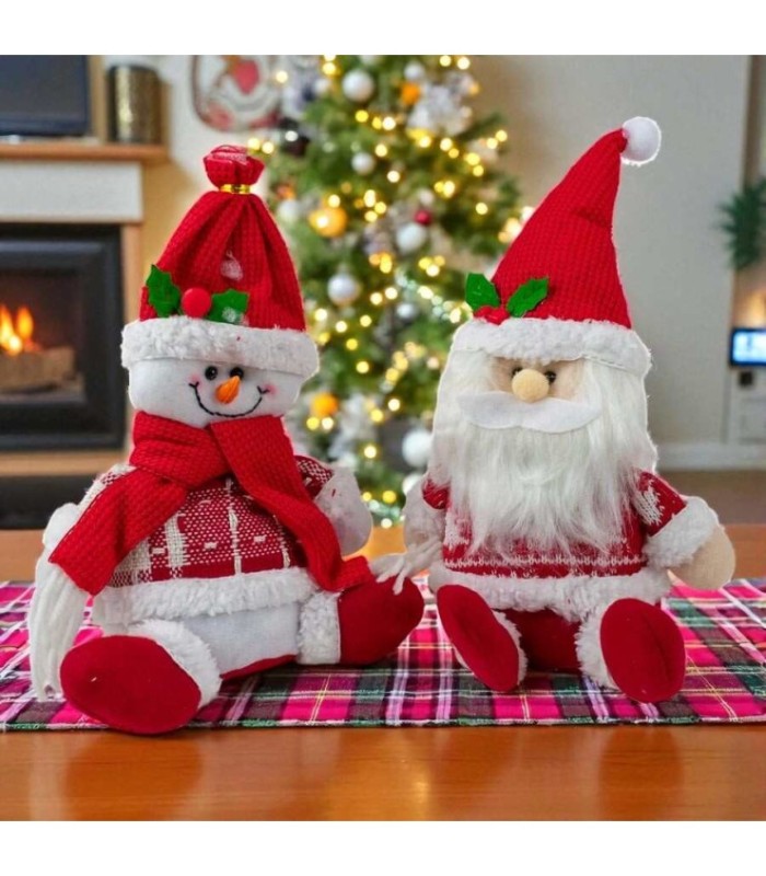 MUÑECO NAV DE NIEVE PAPA NOEL  30CM