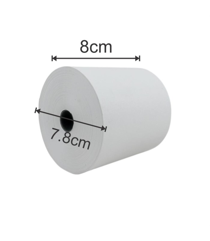 Bobina papel ticket termica 78mm 55mts