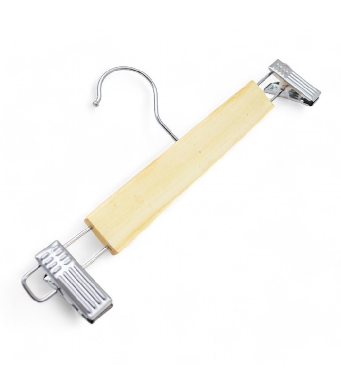 Percha de madera con pinza 22cm