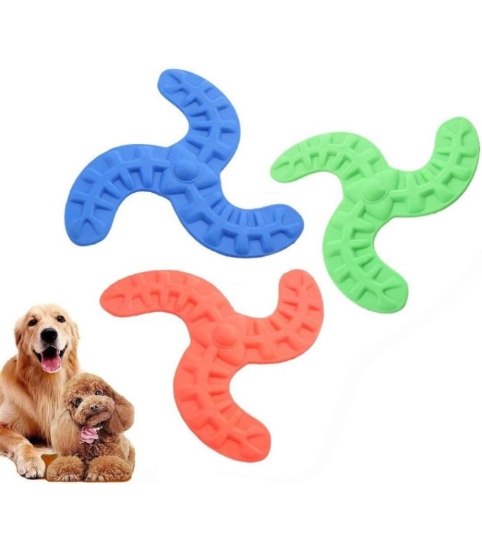 Boomerang de goma para perro