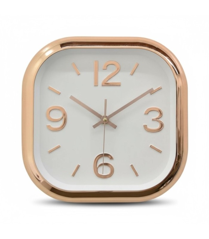 RELOJ CUADRADO PLATEADO 30CM