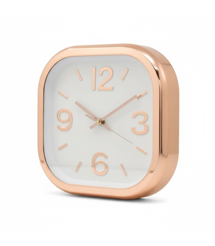 RELOJ CUADRADO PLATEADO 30CM