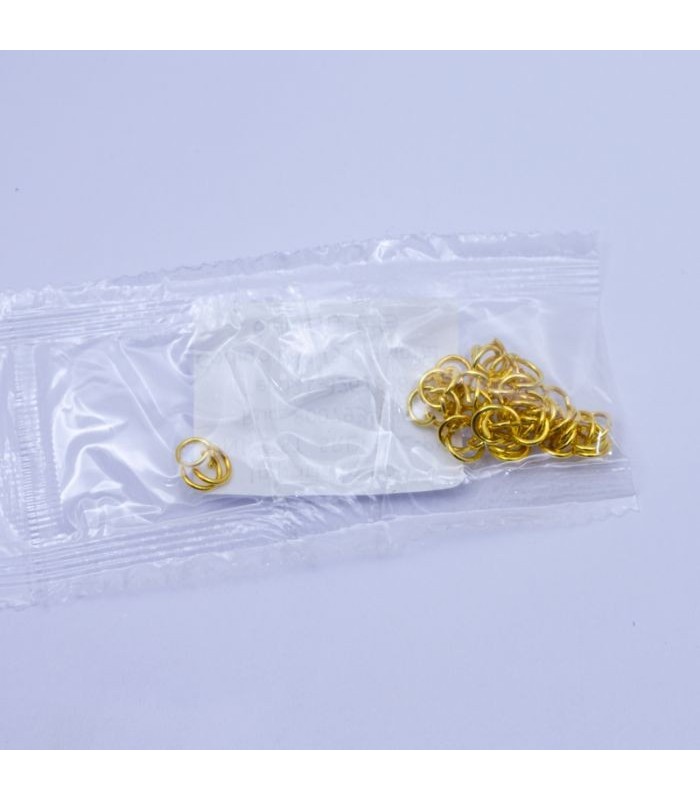 Argolla de joyería dorado 50pc
