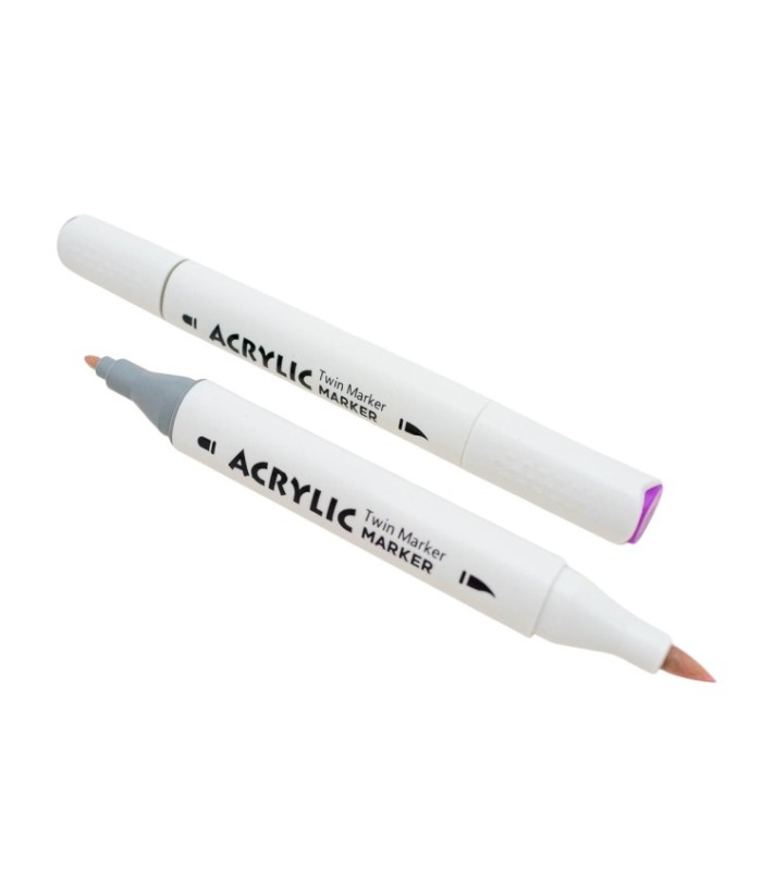 Pincel acrílico doble punta18 piezas