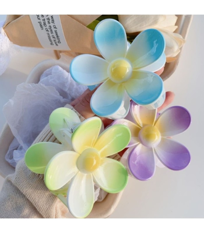 PINZA CABELLO FLOR DIFUMINADO 7.5CM