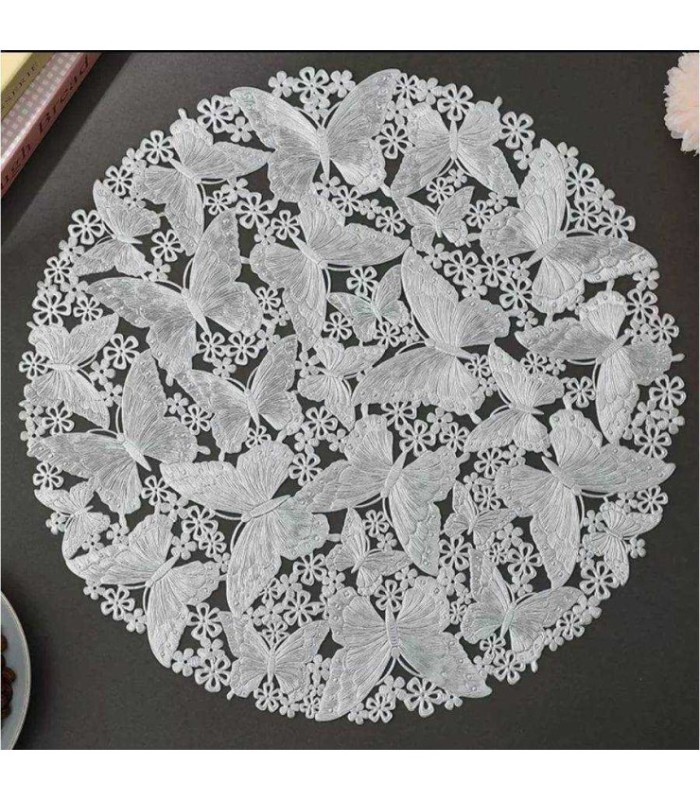 MANTEL INDIVIDUAL CIRCULAR MARIPOSA 38CM